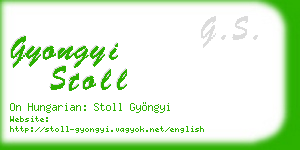 gyongyi stoll business card